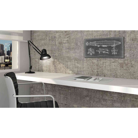 Image of 'Airship Blueprint' by Ethan Harper Canvas Wall Art,24 x 12