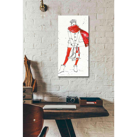 Image of 'Winter Fashion IV' by Anne Tavoletti, Canvas Wall Art,12 x 24