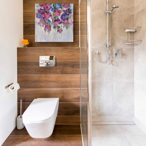 Image of 'Pink and Blue I' by Silvia Vassileva, Canvas Wall Art,18 x 18