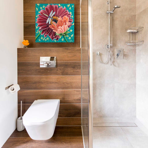 Image of 'Dragonfly on Blooms II' by Carolee Vitaletti, Giclee Canvas Wall Art