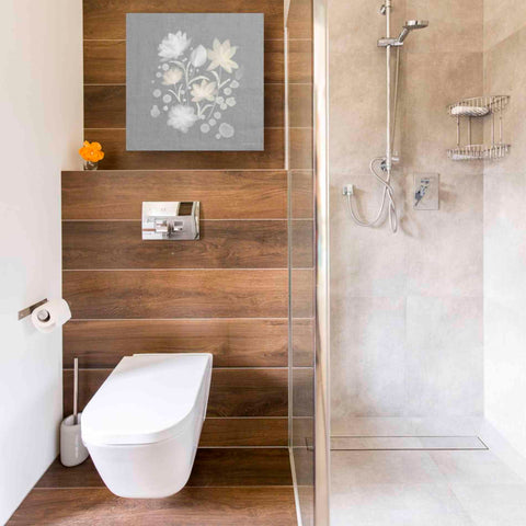 Image of 'Flower Bunch on Linen II' by Bluebird Barn, Canvas Wall Art,18 x 18