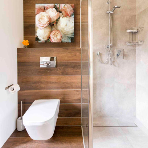 Image of 'English Rose Garden' by Bluebird Barn, Canvas Wall Art,18 x 18