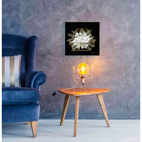 Image of 'Gold Geometric Polygon' by Cindy Jacobs, Canvas Wall Art,18 x 18