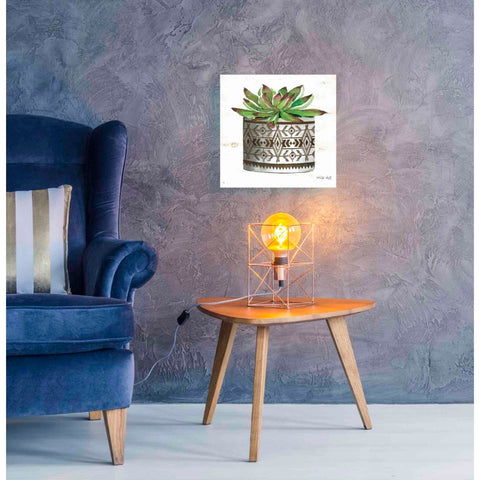 Image of 'Mud Cloth Vase VI' by Cindy Jacobs, Canvas Wall Art,18 x 18