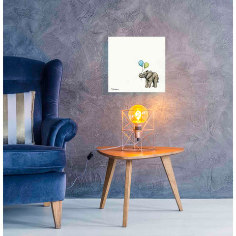 Image of 'Nursery Elephant' by Britt Hallowell, Canvas Wall Art,18 x 18