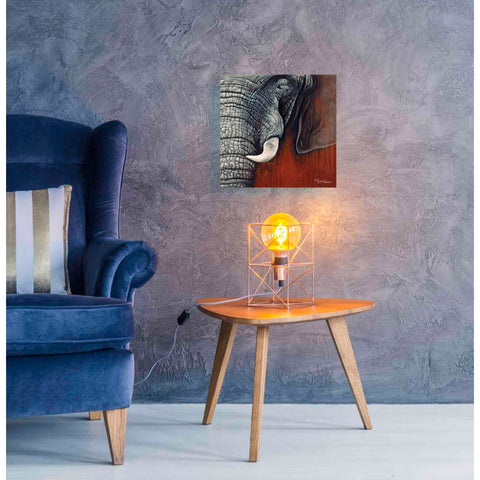 Image of 'Revering Tembo' by Britt Hallowell, Canvas Wall Art,18 x 18