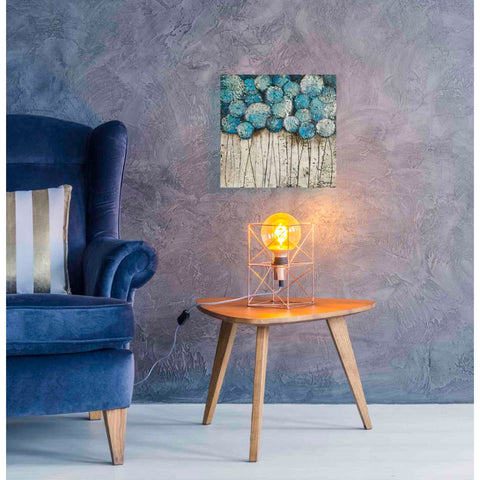 Image of 'Bubble Trees in Blue' by Britt Hallowell, Canvas Wall Art,18 x 18