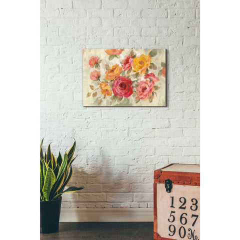 Image of "Brushy Roses" by Silvia Vassileva, Canvas Wall Art,26 x 18