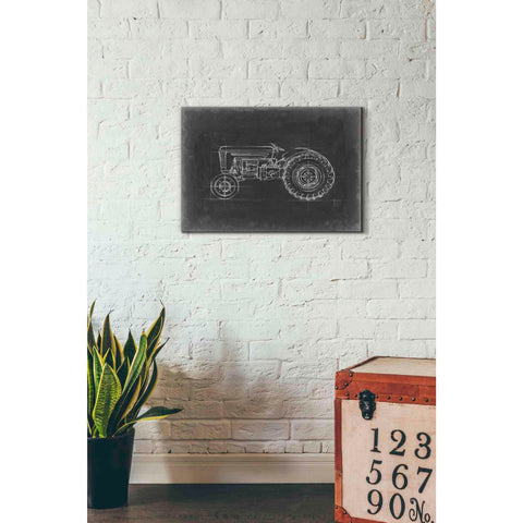 Image of 'Tractor Blueprint I' by Ethan Harper Canvas Wall Art,26 x 18
