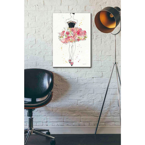 Image of 'Floral Fashion II' by Anne Tavoletti, Canvas Wall Art,18 x 26