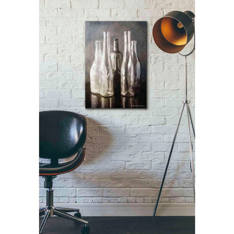 Image of 'Grey Bottle Collection' by Bluebird Barn, Canvas Wall Art,18 x 26