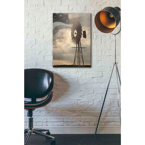 Image of 'Land That I Love Windmill I' by Lori Deiter, Canvas Wall Art,18 x 26