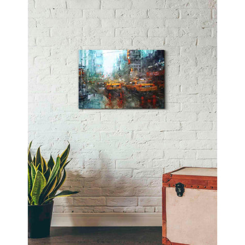 Image of 'Times Square Reflections' by Mark Lague, Canvas Wall Art,26 x 18