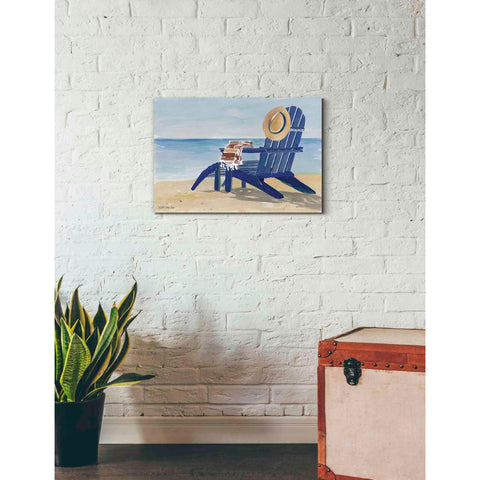 Image of 'Beach Chairs 2' by Stellar Design Studio, Canvas Wall Art,26 x 18
