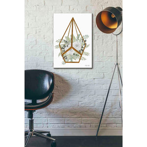 'Gold Geometric Diamond' by Cindy Jacobs, Canvas Wall Art,18 x 26