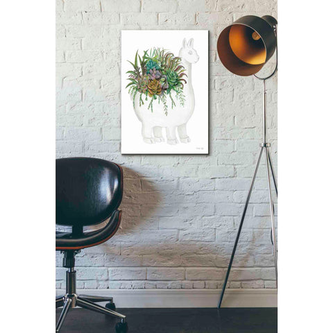 Image of 'Proud Llama Pot I' by Cindy Jacobs, Canvas Wall Art,18 x 26