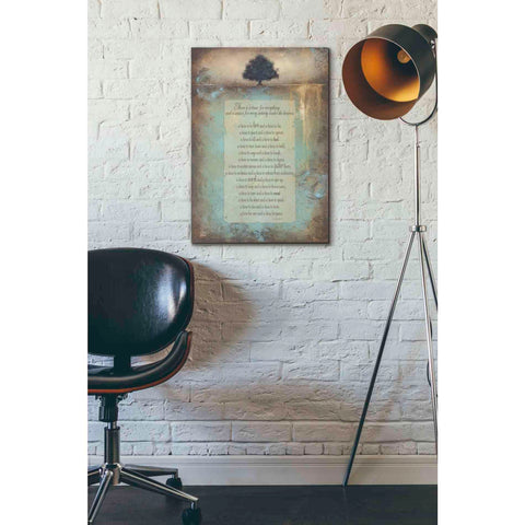 Image of 'Time for Everything' by Britt Hallowell, Canvas Wall Art,18 x 26