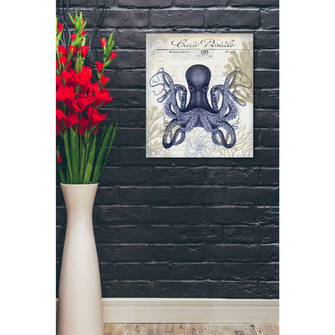 Image of 'Seaside Postcard Cream c,' by Fab Funky, Giclee Canvas Wall Art