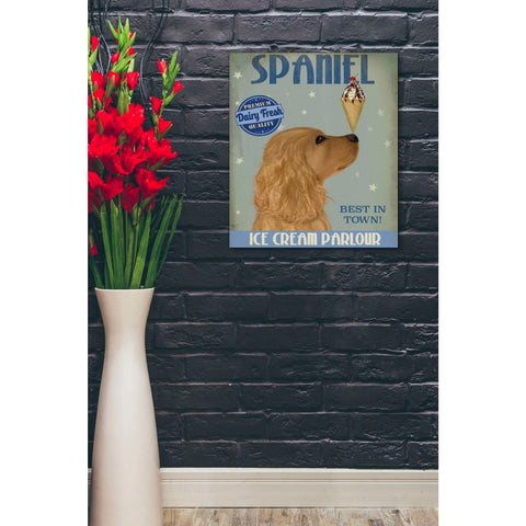 Image of 'Cocker Spaniel, Golden, Ice Cream,' by Fab Funky, Giclee Canvas Wall Art