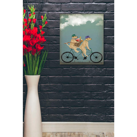 Image of 'Yellow Labrador Tandem,' by Fab Funky, Giclee Canvas Wall Art