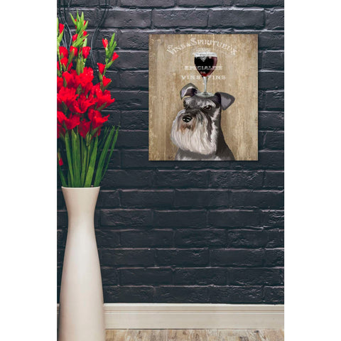 Image of 'Dog Au Vin, Schnauzer' by Fab Funky, Giclee Canvas Wall Art