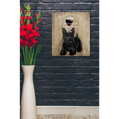 Image of 'Dog Au Vin, Scottish Terrier' by Fab Funky, Giclee Canvas Wall Art