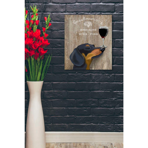 Image of 'Dog Au Vin Dachshund' by Fab Funky, Canvas Wall Art,20 x 24