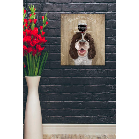 Image of 'Dog Au Vin, Springer Spaniel' by Fab Funky, Giclee Canvas Wall Art