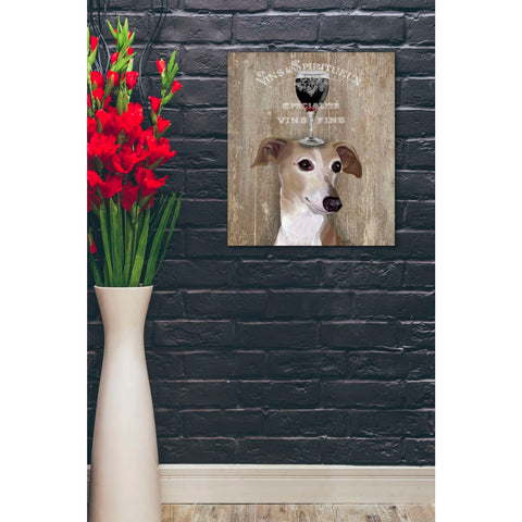 Image of 'Dog Au Vin Greyhound' by Fab Funky, Giclee Canvas Wall Art