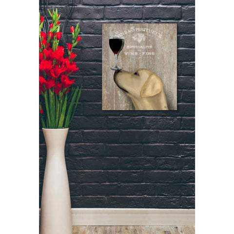 Image of 'Dog Au Vin Yellow Labrador' by Fab Funky, Giclee Canvas Wall Art