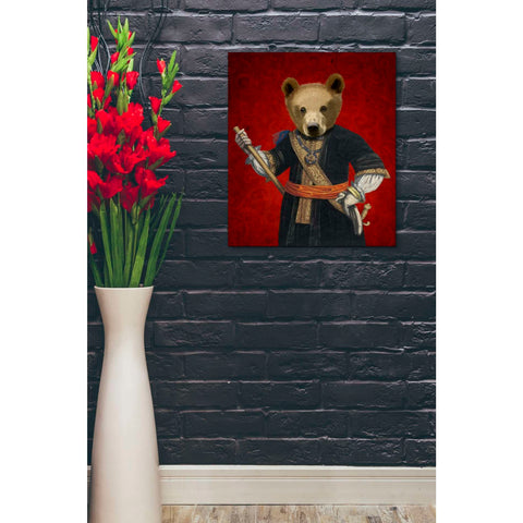 Image of 'Bear in Blue Robes' by Fab Funky, Giclee Canvas Wall Art