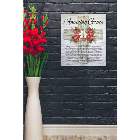Image of 'Amazing Grace Christmas Cross' by Cindy Jacobs, Giclee Canvas Wall Art