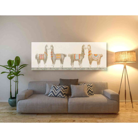 Image of 'Festive Llama V' by Danhui Nai, Canvas Wall Art,20 x 60