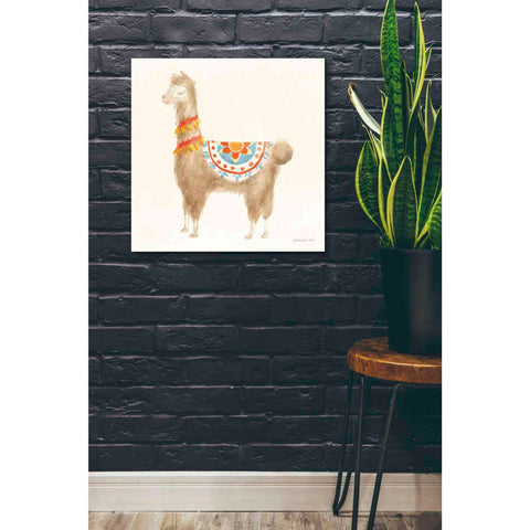 Image of 'Festive Llama IV' by Danhui Nai, Canvas Wall Art,26 x 26