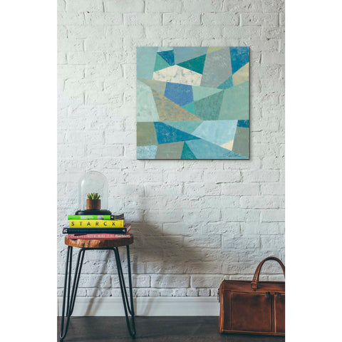 Image of 'Teal Geo Metric' by Silvia Vassileva, Canvas Wall Art,26 x 26