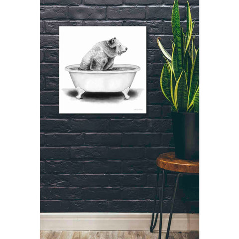 Image of 'Bear in Tub' by Rachel Nieman, Canvas Wall Art,26 x 26