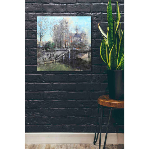 Image of 'Notre Dame on the Seine' by Mark Lague, Canvas Wall Art,26 x 26