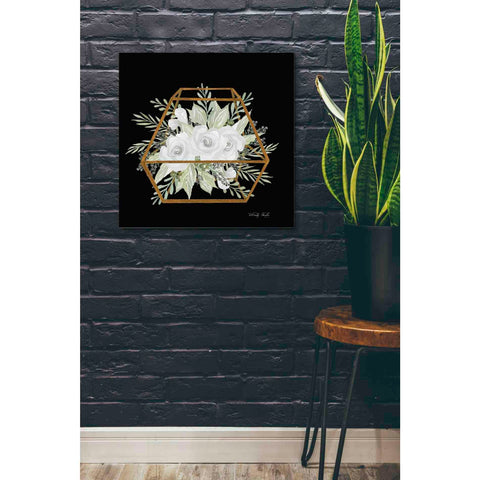 Image of 'Gold Geometric Polygon' by Cindy Jacobs, Canvas Wall Art,26 x 26