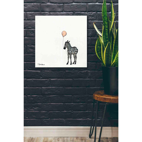 Image of 'Nursery Zebra' by Britt Hallowell, Canvas Wall Art,26 x 26