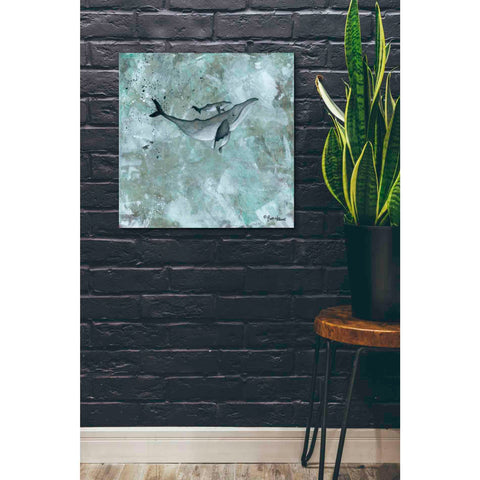 Image of 'Simplicity Humpback' by Britt Hallowell, Canvas Wall Art,26 x 26