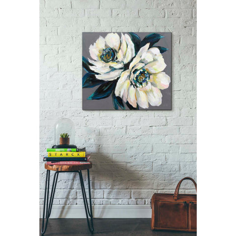 Image of "Peonies" by Jeanette Vertentes, Giclee Canvas Wall Art