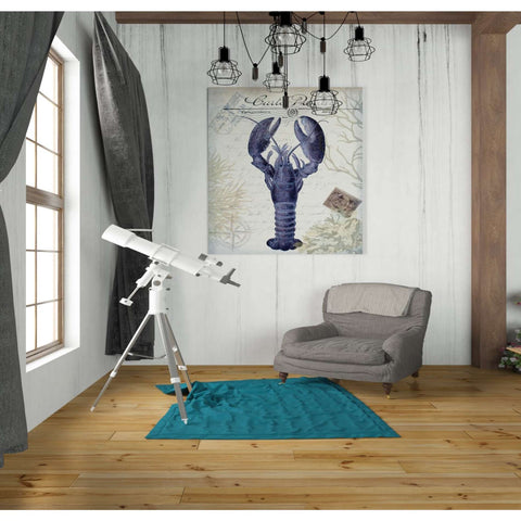 Image of 'Seaside Postcard Cream d,' by Fab Funky, Giclee Canvas Wall Art