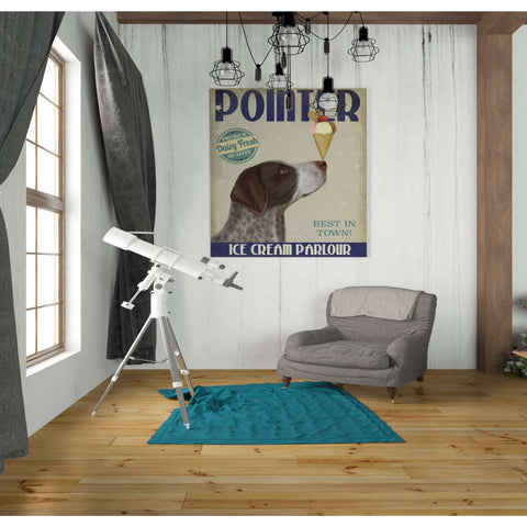 Image of 'German Shorthaired Pointer Ice Cream,' by Fab Funky, Giclee Canvas Wall Art
