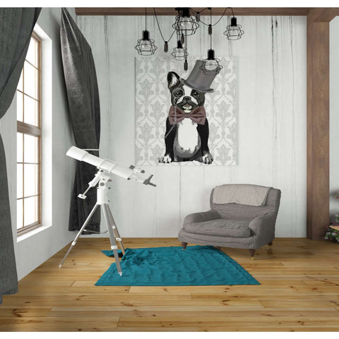 Image of 'Monsieur Bulldog' by Fab Funky, Giclee Canvas Wall Art