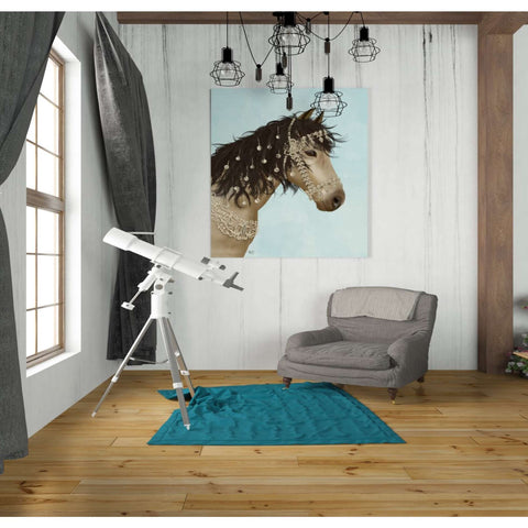 Image of 'Horse Buckskin with Jewelled Bridle' by Fab Funky, Giclee Canvas Wall Art