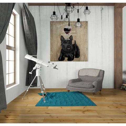 Image of 'Dog Au Vin, Scottish Terrier' by Fab Funky, Giclee Canvas Wall Art