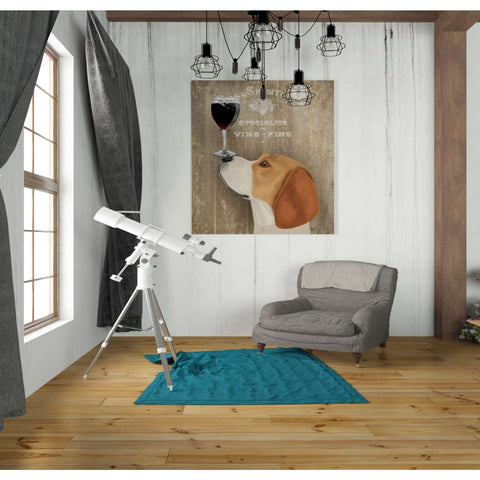 Image of 'Dog Au Vin Beagle' by Fab Funky, Giclee Canvas Wall Art