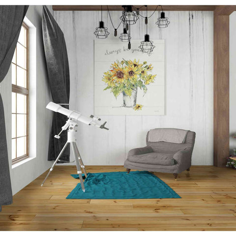 Image of 'Sunflower Fields II' by Anne Tavoletti, Canvas Wall Art,26 x 30