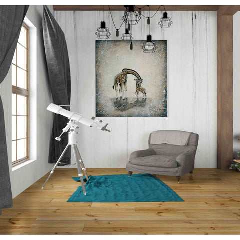 Image of 'My Love for You-Giraffes' by Britt Hallowell, Canvas Wall Art,26 x 30