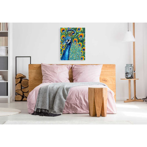 Image of 'Plumed Peacock I' by Carolee Vitaletti, Giclee Canvas Wall Art